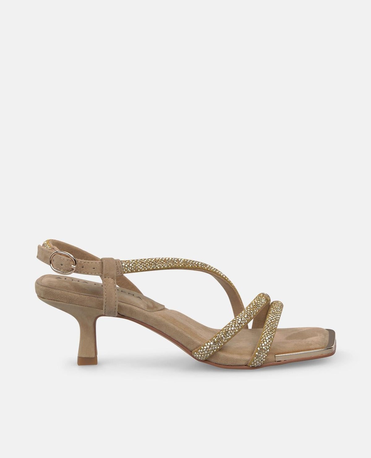 SANDALIA BAJA TUBULAR BRILLO