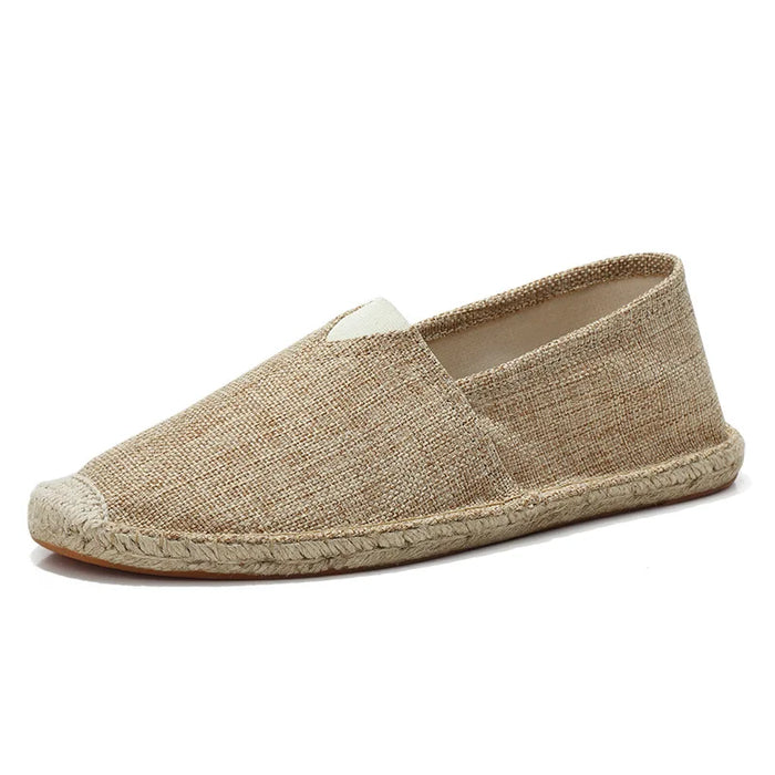 Alpargatas para Hombre, Zapatos de Verano con Parches, Mocasines Transpirables de Lona, Zapatos Unisex con Detalles de Yute para Mujer